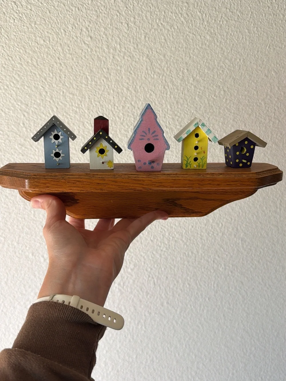 Country Birdhouse Decor - 3D Resin Switch Plate, Birdhouses & Wooden Wall Shelf